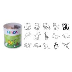 Nyomdakészlet Heyda, 15db-os, párnával, állatok