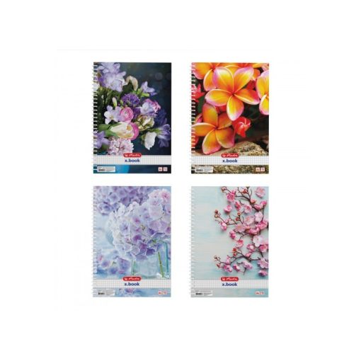 HERLITZ spirálfüzet A/5  vonalas, Flower
