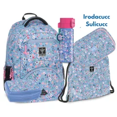    ARS UNA Hátizsák Ergonomikus szett Pearl Blossom Blue, 5 részes