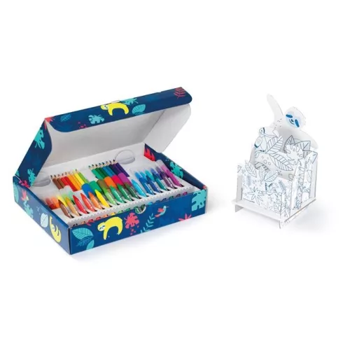 Színezőkészlet, írószertartóval, MAPED CREATIV, 50 darabos