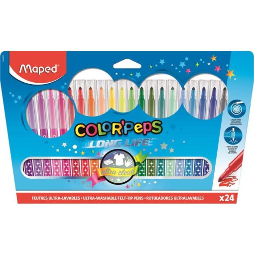 MAPED Color'Peps 24db Long Life, mosható filctoll