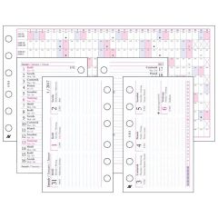   Saturnus naptár betét, heti tervező, 2026. évi, "S", fehér