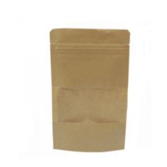 Kraft papírtasak simítózáras, ablakkal, 10x16cm, 10db