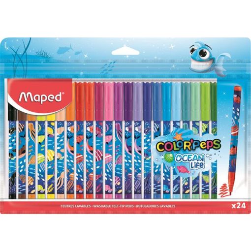 MAPED Color'Peps Ocean Life 24db kimosható filctoll készlet