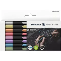 SCHNEIDER Paint-it filctoll,1-2mm, metál, 8db