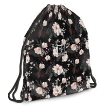  ARS UNA Hátizsák Ergonomikus iskolatáska szett, Flowery Black, 3 részes