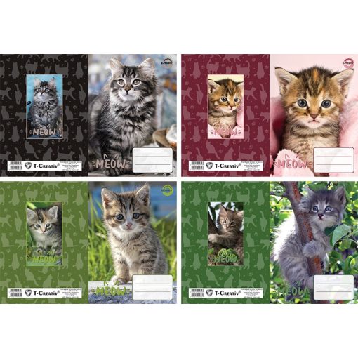 T-Creativ füzetborító A/5 Cicák, Cats 20db