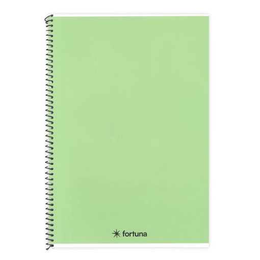 Spirálfüzet A/4-es 70 lapos vonalas, pasztell zöld