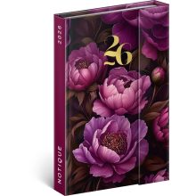 Mágneses zsebnaptár, 2026.évi, Purple Flower