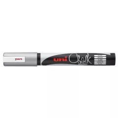 UNI Folyékony kréta marker PWE-5M, ezüst
