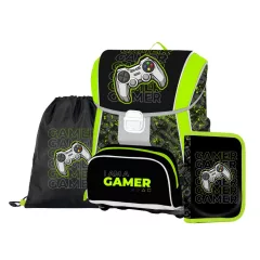 Iskolatáska szett IM, Oxybag, Gamer, 3db-os