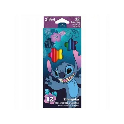 Stitch színesceruza háromszögletű Triangular 12db
