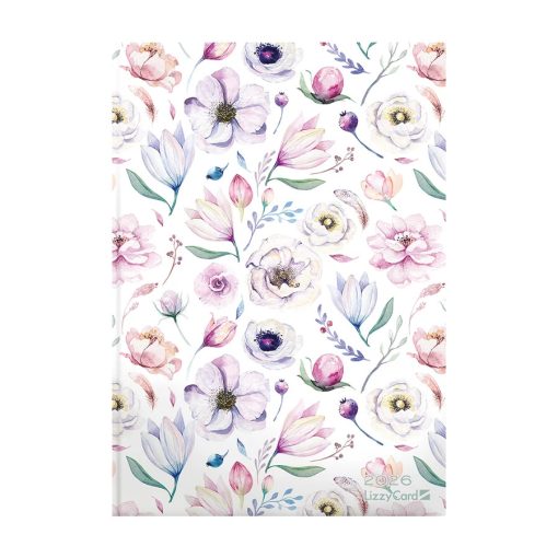 Határidőnapló, agenda A/5 napi Lizzy Card 2026. évi Flower Collage