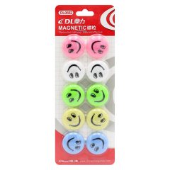 Mágnes, táblához, Smile, 30mm, 10db