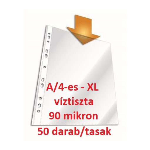 Genotherm lefűzhető XL( 220x300mm) A/4 víztiszta 90 mikron 50db/csomag, 2310077