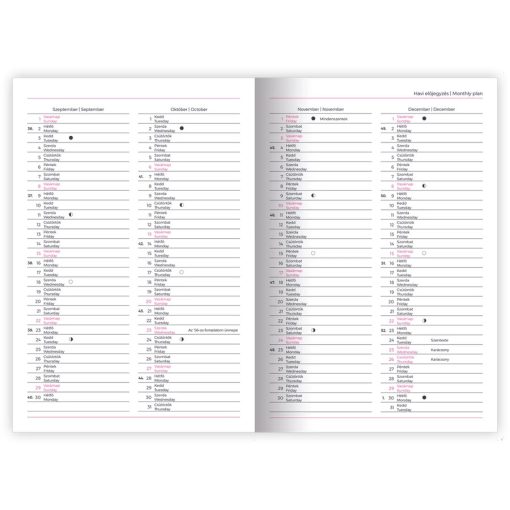 Határidőnapló, agenda, Lizzy Card, heti beosztású B/5 2026. évi Little Flowers