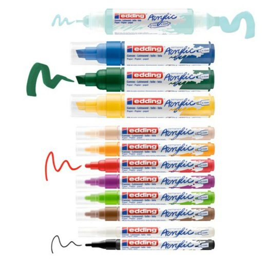 EDDING 5400 AKRIL MARKER 3D DOUBLE LINER (2-3 MM/5-10 MM), Neon Yellow