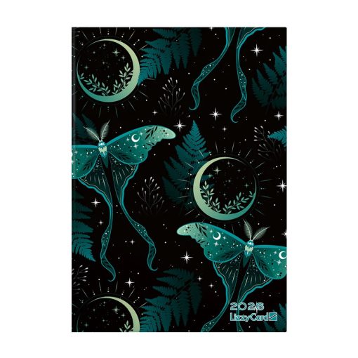 Határidőnapló, agenda B/6 napi Lizzy Card 2026. évi Moth and Moon