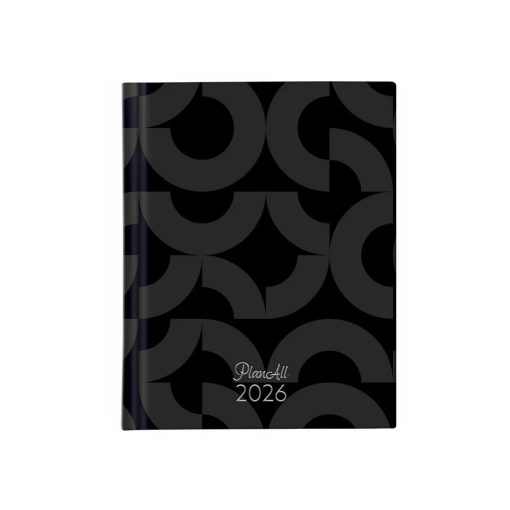 PlanAll heti B6 mini 2026. évi, zsebnaptár - Black