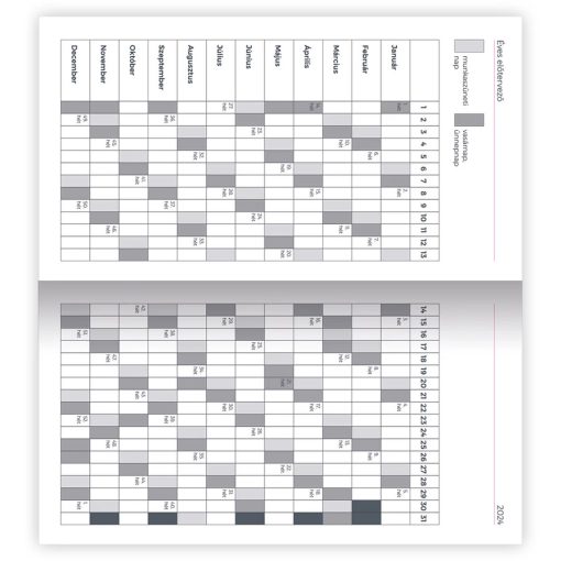 Zsebnaptár fekvő, Lizzy Card, 2026. évi, Abstract