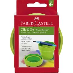 FABER-CASTELL ecsettál Click&Go, Világoszöld