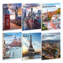 ARS UNA füzet A/4 40 lapos Cityscape, négyzethálós