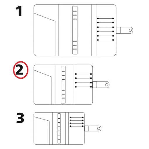 Gyűrűs műbőr kalendárium, M méret, Fekete