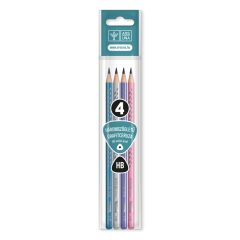   ARS UNA grafitceruza, háromszögletű, HB, ezüst levél 4db