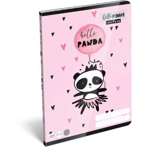 Füzet A/5 Panda, Lizzy Card 27-32, kockás, négyzethálós