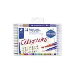   STAEDTLER Calligraphy, kalligrafikus marker készlet, kétvégű 24db