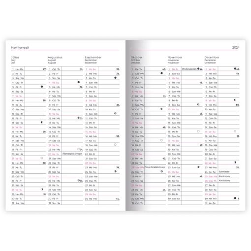 Határidőnapló, agenda B/6 napi Lizzy Card 2026. évi Woods