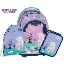 ARS UNA Anatómiai iskolatáska szett, Cute Unicorn, Unikornis, 3 részes