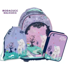   ARS UNA Anatómiai iskolatáska szett, Cute Unicorn, Unikornis, 3 részes
