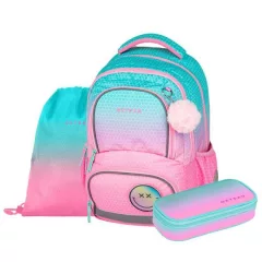 Iskolatáska szett IM, Oxybag, Oxy Next, Ombre pink