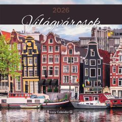   Falinaptár lemez nagy, 315x315mm, 2026. évi, Világvárosok