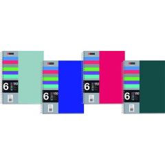   Spirálfüzet MIQUELRIUS 150 lap, színregiszteres, 6 részes, A/5-ös kockás