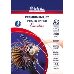   VICTORIA magasfényű fotópapír A/6 260g, Executive 1440dpi 20db/csom