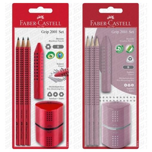 FABER-CASTELL szett, grafitceruza, radír, hegyező 5db