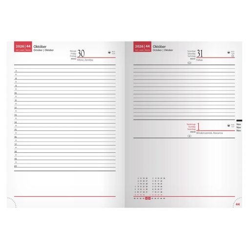 Agenda A/5 napi, Picture, 2026. évi, Mozaik