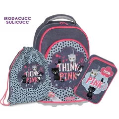 ARS UNA Iskolatáska szett, Think Pink II, 3 részes
