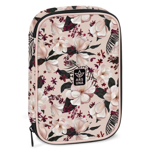  ARS UNA Hátizsák Ergonomikus iskolatáska szett, Flowery Pink, 3 részes