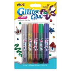 AMOS csillámos ragasztó 10,5ml 5db