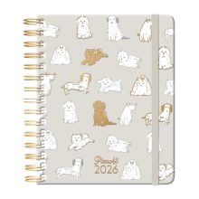 PlanAll Midi Határidőnapló, agenda heti B6 spirálozott 2026. évi - Doggo