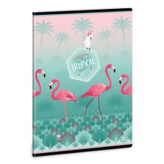   ARS UNA Flamingo füzet A/4 40 lapos kockás, négyzethálós