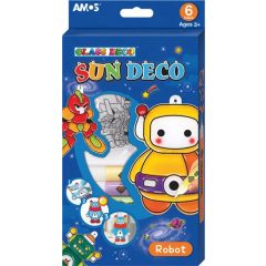   AMOS üvegmatricafesték készlet 10,5ml 6db+6db sablon, robot