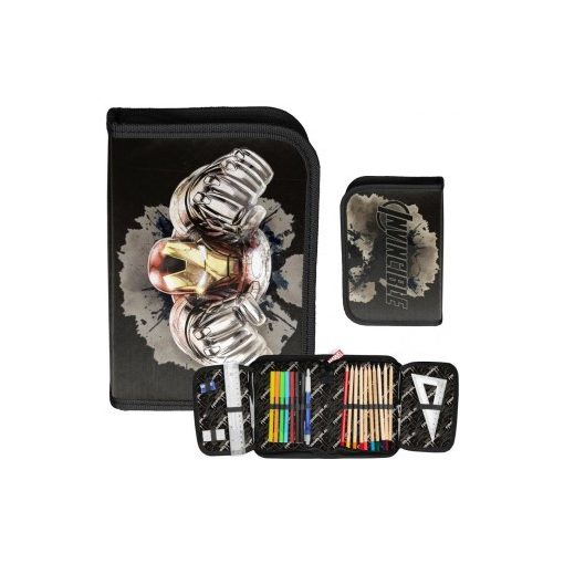 Iskolatáska szett Paso, Vasember, tolltartóval és tornazsákkal