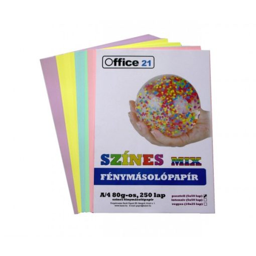 Office21 A/4 színes másolópapír pasztell színekben 250lap