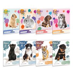   ARS UNA füzet A/5 32 lapos I. osztályos vonalas, Cuki állatok IV, 14-32