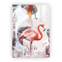   Határidőnapló, agenda B/6 heti Lizzy Card 2025. évi Abstract Flamingo