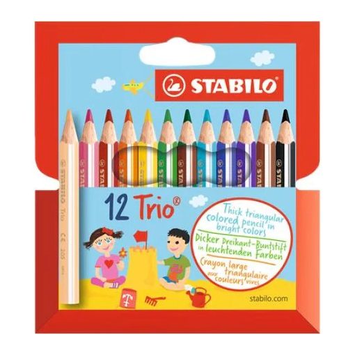STABILO Trio színesceruza 12db-os vastag